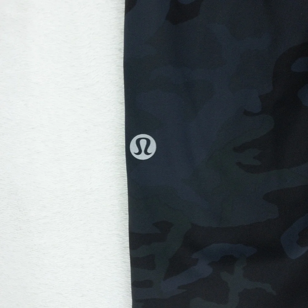 Lululemon Fast and Free Leggings Womens 4 Black Camo Cropped Athletic Tights